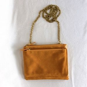 Anthropologie Crossbody Convertible Purse Belt Chain Strap Double Pouch Small